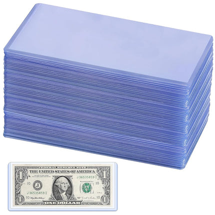 Uncle Paul 60 PCS Clear Paper Money Holder Currenc