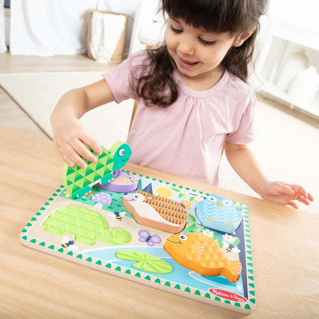 Touch & Feel Wooden Sensory Animal Puzzle