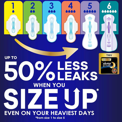 Always Maxi Overnight Extra Heavy Flow with Wings, Unscented Pads 27 Count (Jumbo)