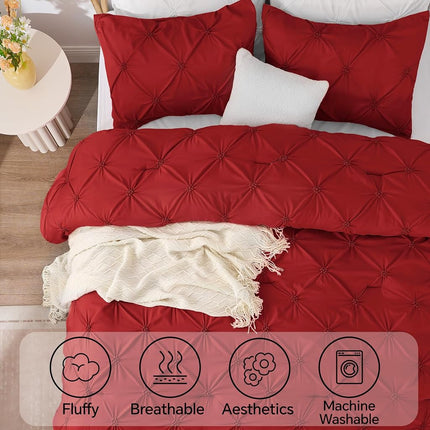 BEDELITE King Comforter Set Rose Red,Lightweight & Soft Comforter