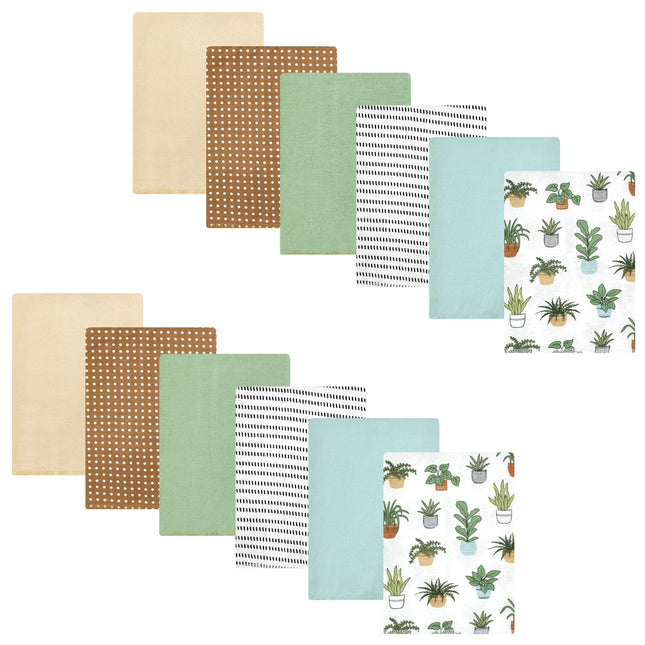 Hudson Baby Unisex Baby Cotton Flannel Burp Cloths