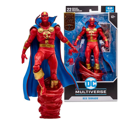 McFarlane Toys DC Multiverse Red Tornado (DC Classic) Gold Label Action Figure - 7 Inches Detailed Collectible with 22 Articulation Points and Weather-Wielding Accessories