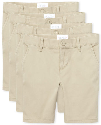 The Children's Place Girls' Chino Shorts, 4 Pack, 