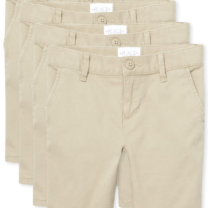 The Children's Place Girls' Chino Shorts, 4 Pack, 