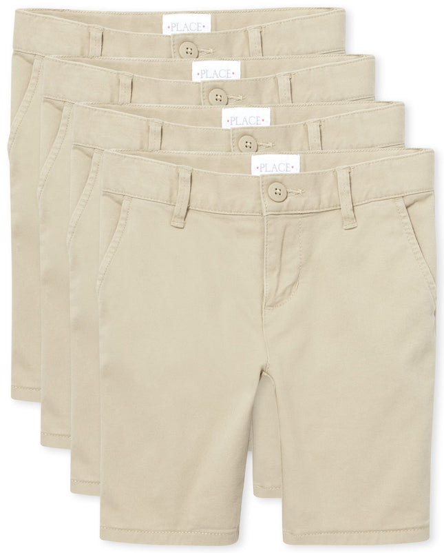 The Children's Place Girls' Chino Shorts, 4 Pack,