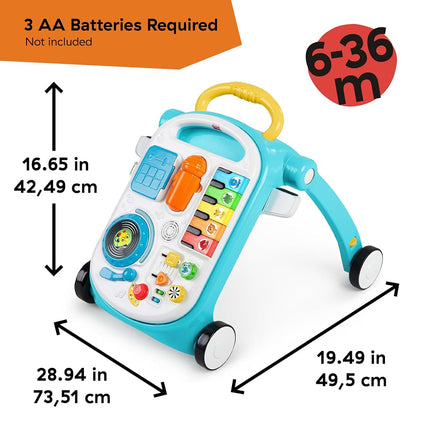 Baby Einstein, Musical Mix ‘N Roll 4-in-1 Activity Walker and Table, Educational Push Along Toy, 4 Languages, 100+ Melodies and Phrases, Ages 6 Months +