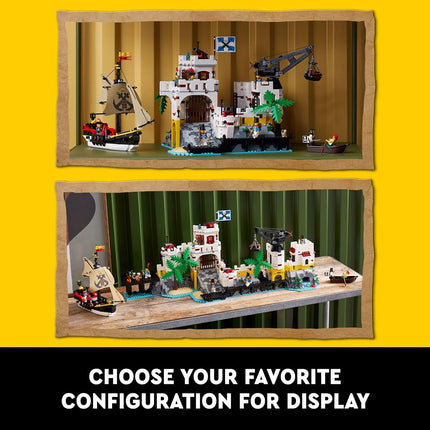 LEGO Icons Eldorado Fortress Building Kit, Pirate Gift, Includes Pirate Ship and 8 Minifigures, Nostalgic Gift Idea for Adults Who Love a Rewarding Project, Home Office Décor, 10320