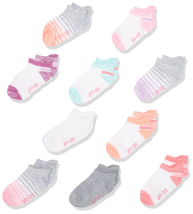 Hanes Girls' Infant and Toddler Heel Shield Socks,