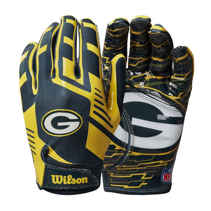 Wilson Gloves NFL TEAM SUPER GRIP, One size fits all for teenagers, Silicone/Stretch Lycra