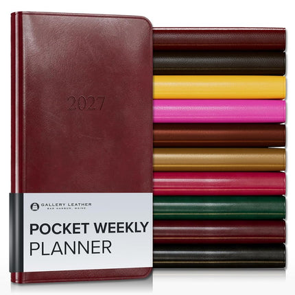 Gallery Leather Pocket Weekly Planner 2026-2027 Ac
