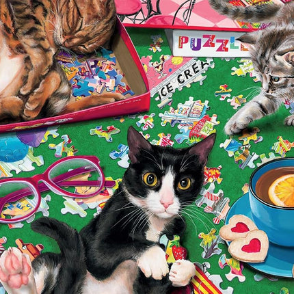Buffalo Games – 750 Piece Cats Playtime Colorful Puzzle for Adults – Precision-Cut Pieces, Beautiful Artwork, and Hours of Relaxing Fun