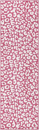 Unique Loom Outdoor Safari Collection Area Rug - Leopard (2' 11" x 10' Runner, Magenta/Ivory)