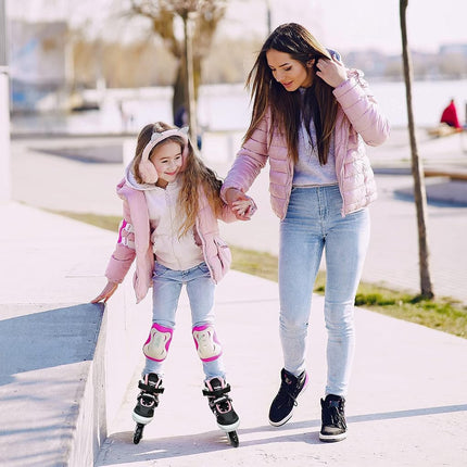 Nattork Inline Skates for Girls and Boys with Full Light up Wheels, Adjustable Beginner Roller Skates for Kids Youth Pink
