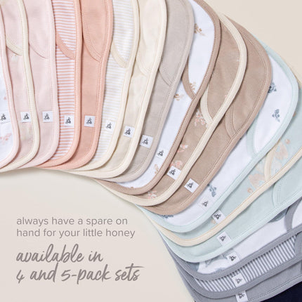 Baberos orgánicos Burt's Bees Baby – Baberos 100 % algodón para recién nacidos, para bebés y niñas
