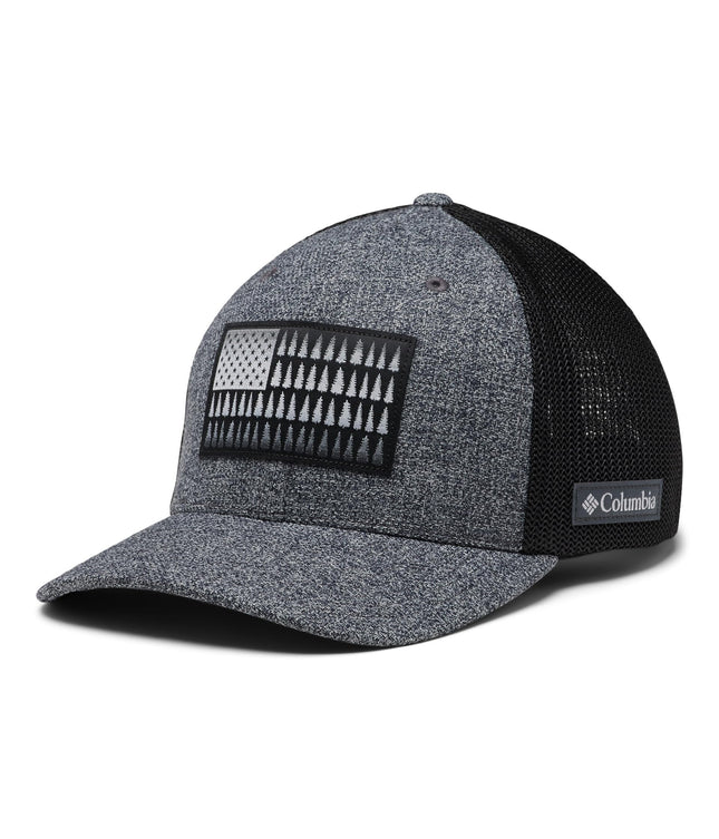 Columbia Unisex Tree Flag Mesh Ball Cap - Low, Gri
