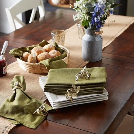 DII Tabletop Collection, Cotton, Olive Green, 20" x 20" (Set of 6)