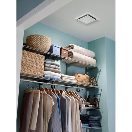 Broan 682 Duct-Free Ventilation Fan with Charcoal Filter, White Plastic-Grille