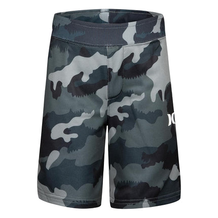 Shorts en molleton français Hurley Solar pour garçons, Gris camouflage, 4
