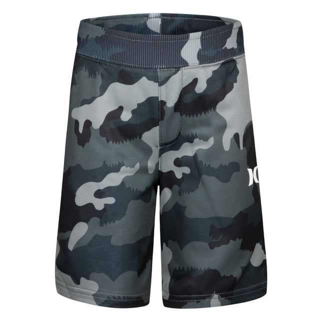 Shorts en molleton français Hurley Solar pour garçons, Gris camouflage, 4