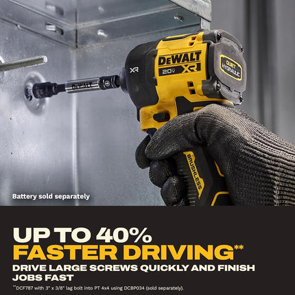DEWALT 20V MAX XR 1/4 Inch Cordless Quiet Hydraulic Impact Driver, Bare Tool Only (DCF870B)