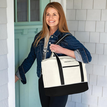 Bolso de lona térmico aislado Rachael Ray, color marfil