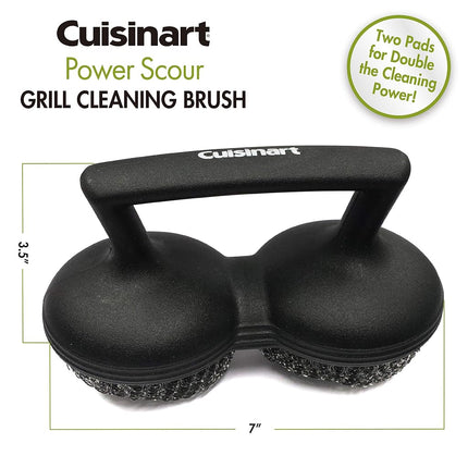 Cuisinart Power Scour Grill Brush, Plastic, Stainless Steel, Black