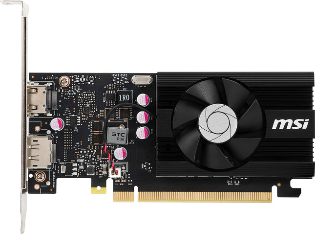 Tarjeta gráfica MSI Gaming GeForce GT 1030 4GB GDRR4 de 64 bits con soporte HDCP DirectX 12 DP/HDMI y ventilador único OC (GT 1030 4GD4 LP OC)
