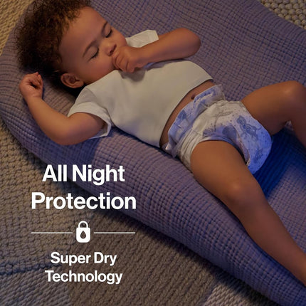 The Honest Company Clean Conscious Overnight Diapers for Sensitive Skin | Hypoallergenic, Fragrance Free | Cozy Cloud + Star Signs | Club Box, Size 3 (16-28 lbs), 52 Count
