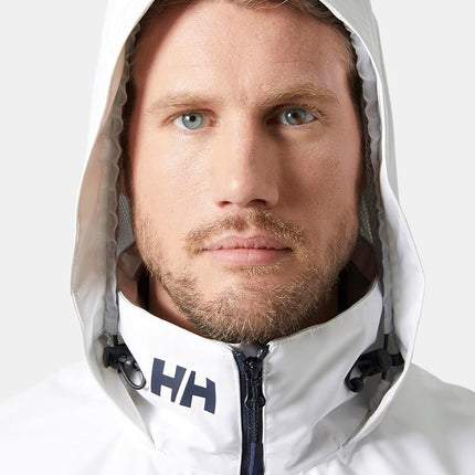 Helly Hansen Men's Crew Hooded Jacket 2.0, White, L