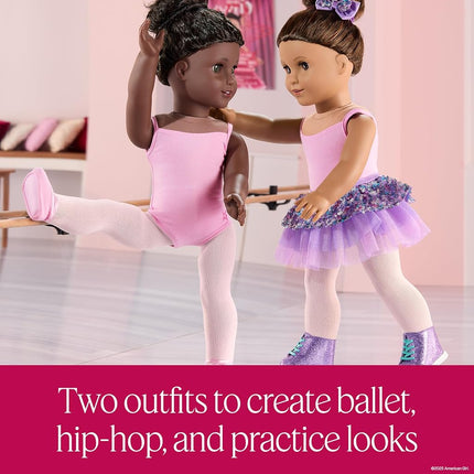 American Girl, Truly Me #117 Doll & Dance All Day Set, with Brown Eyes, Wavy Dark-Brown Hair, Tan Skin, Ages 6+