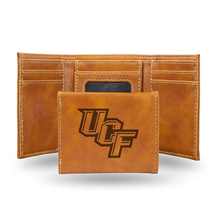 Rico Industries NCAA UCF Knights Laser Engraved Trifold Wallet