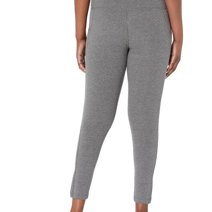 Jockey Women's Cotton Stretch Basic 7/8 Legging with Side Pocket, Charcoal, M