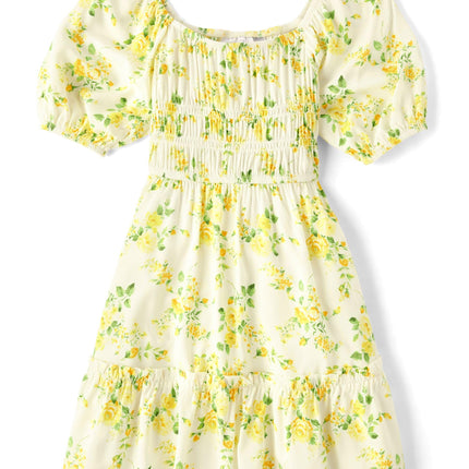The Children's Place Girls' Short Sleeve Smocked S