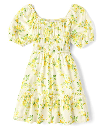 The Children's Place Girls' Short Sleeve Smocked S