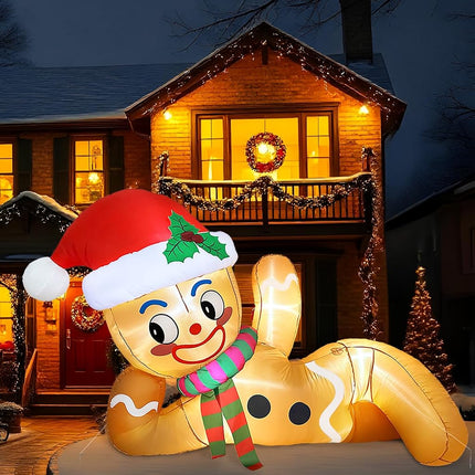 OurWarm 10FT Christmas Inflatable Gingerbread Man 