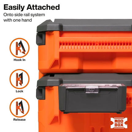 MODbox Parts Bin Rail Attachment