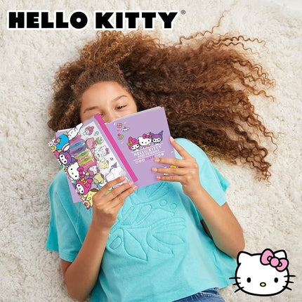 Hello Kitty 22-Piece Kawaii Stationery Set, Includes Notebook, Squishy Stickers, Pens, Cute School Supplies, Unisex, Ages 4+