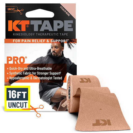 KT Tape PRO 16 ft Uncut Stealth Beige