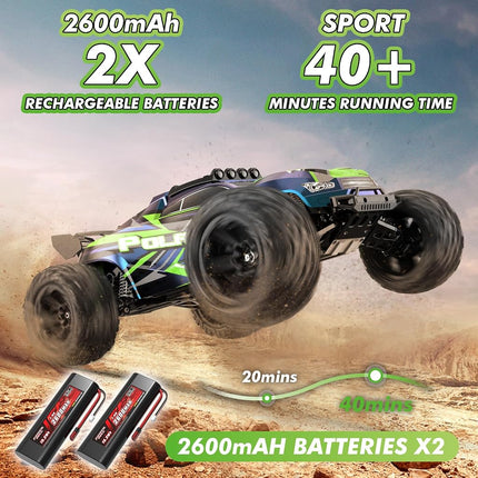 1:10 Big Rc Cars 46cm Long,2WD Fast Remote Control Car Trucks,45+KM/H
