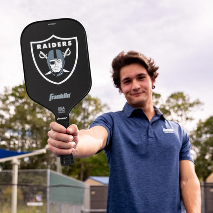 Franklin Sports NFL Las Vegas Raiders Pickleball Paddle - Official NFL Team Pickleball Paddles - USAP (USAPA) Approved Premium Quality Pickleball Paddles - Authentic Team Logos + Colors