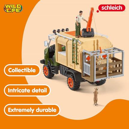 Schleich Wild Life - 45Pc Animal Rescue Large Truck - Kids Ages 3+ | 42475