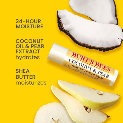 Burt's Bees Coconut and Pear Moisturizing Lip Balm, 0.15 oz