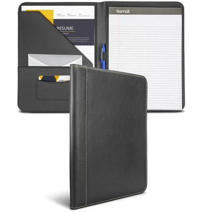 Samsill Contrast Stitch Leather Padfolio – Lightwe