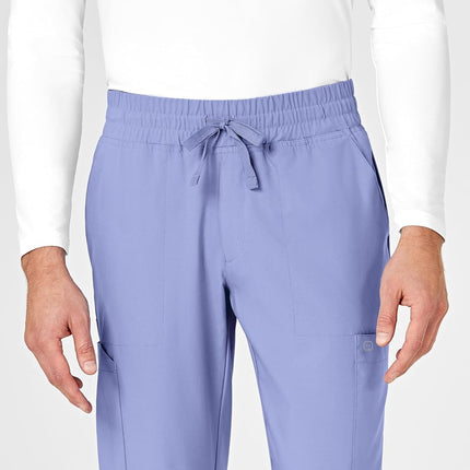 WonderWink Men's Cargo Jogger Pant, Ceil Blue, X-Large