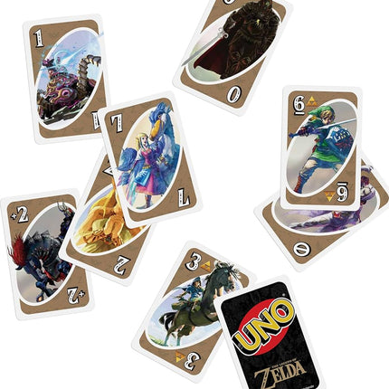 Mattel Games UNO The Legend of Zelda Card Game for Family Night with Graphics from The Legend of Zelda & Special Rule