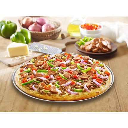 Stainless Steel Pizza Pan 13 inch - Deedro Round Pizza Tray Pizza Baking Sheet, Nontoxic Pizza Pan for Toaster Oven, 2 Pack 4 Pack Silver