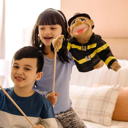 Melissa & Doug Puppet Bundle - Police Officer and Firefighter
