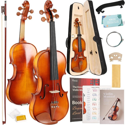 Kmise Violin Set 3/4 Full Set Jujube Wood Violin D