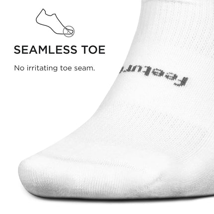 Feetures High Performance Cushion Ankle Sock - No Show Socks for Women & Men with Heel Tab - New White, M (1 Pair)