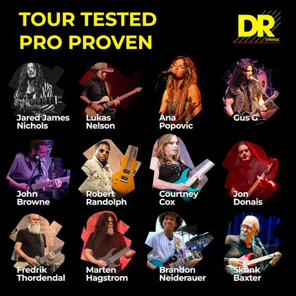 DR Strings BLACK BEAUTIES™ - BLACK Coloured Electric Guitar Strings: 7-String Heavy 11-60
